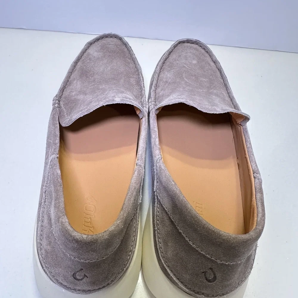 Men's Olukai KA'A Loafer Slip-on Shoes Cooler Gray Suede NEW Size 11‎ Casual